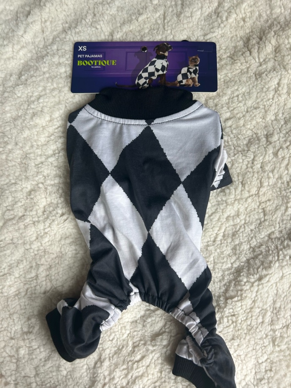 Bootique Harlequin Print Checkered Dog Pajamas XS - Picture 2 of 5